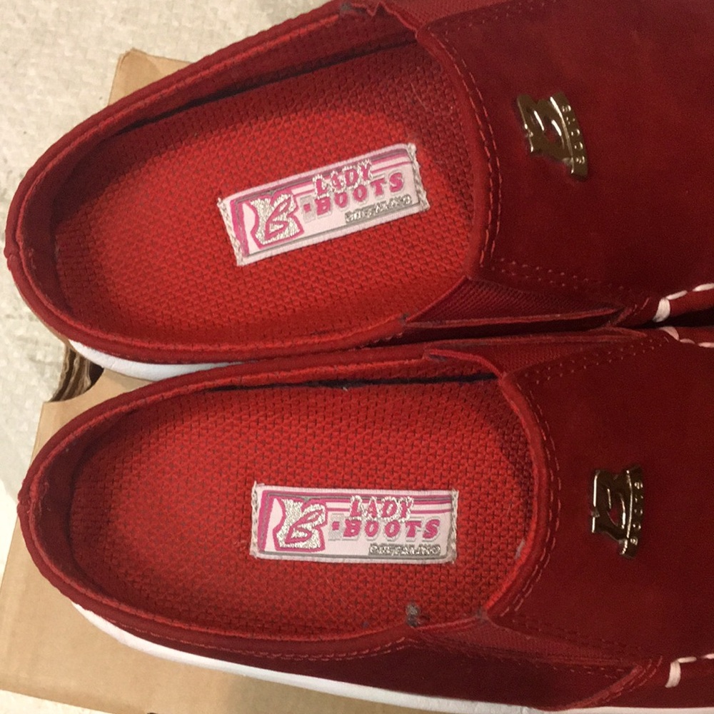 “NWT” Red Suede Slip-in Mule/Clogs “Lady Boots” brand - Picture 5 of 11